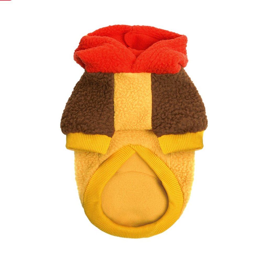 Charlie's Backyard Cooper Dogg Pet Hoodie Sweatshirt NWT - Yellow/Brown Fleece